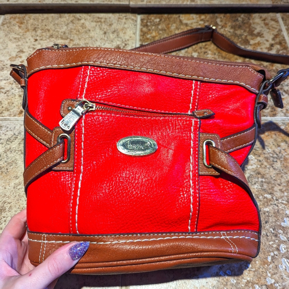 Red BOC leather Purse Crossbody Bag